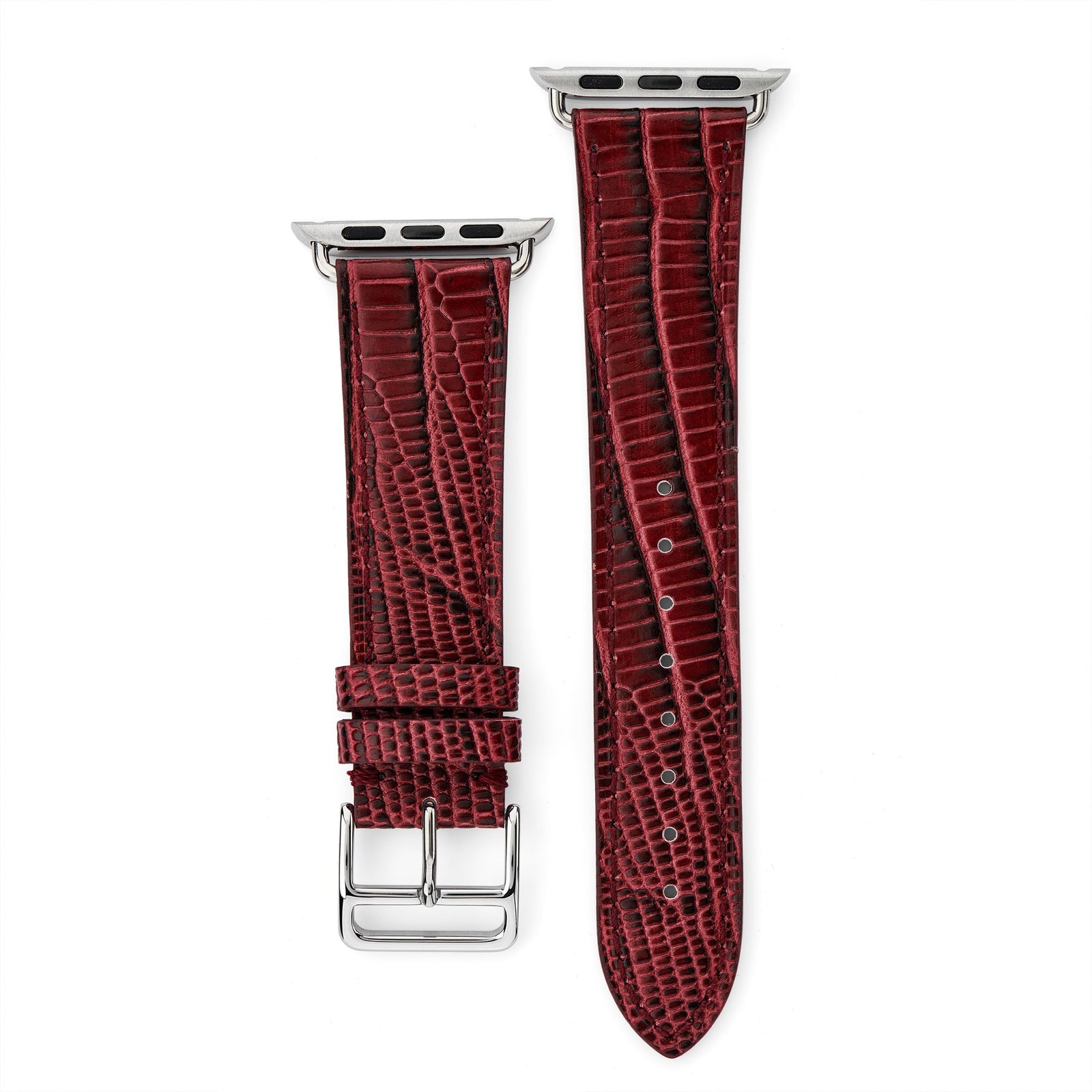 Croc Effect Leather Apple Watch® Strap - &Diamonds