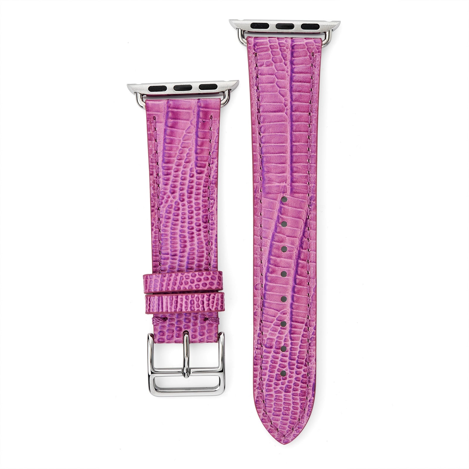 Croc Effect Leather Apple Watch® Strap - &Diamonds