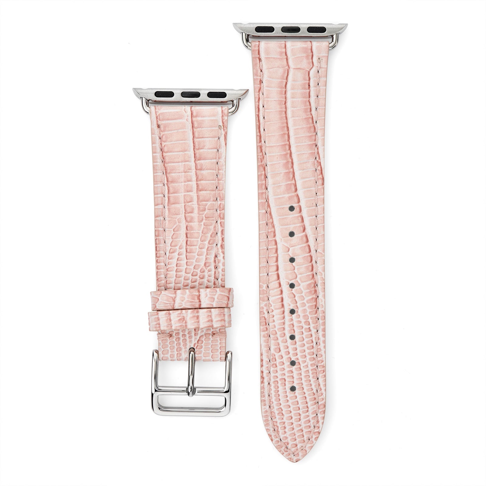 Croc Effect Leather Apple Watch® Strap - &Diamonds