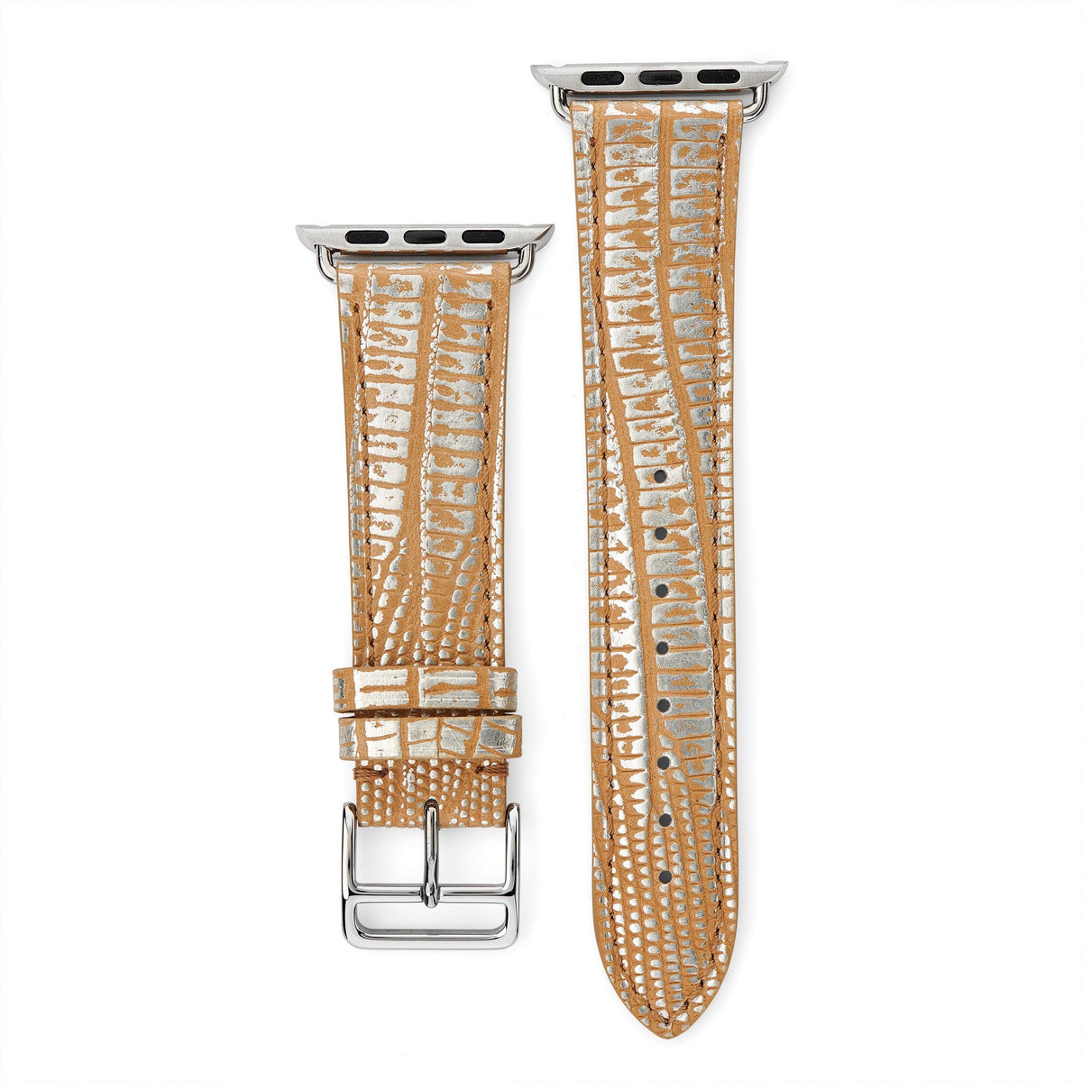 Croc Effect Leather Apple Watch® Strap - &Diamonds
